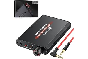 Neoteck Bärbara hörlursförstärkare, 16-300 Ω hörlursförstärkare med hifi ljud, Bass Boost-funktion, 3,5 mm AUX-ingång/utgång för MP3 MP4-telefoner digitala spelare och datorer –