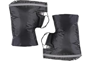 KOMUNJ Motorcycle Handlebar Mittens, Thickened Fleece Waterproof Windproof Thermal, Winter Thick Motorcycle Hand Warmer, For Motorcycles Scooters Bike Snowmobiles