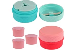 BUBUNY Silikon Reiseflaschen Zum Befüllen,Auslaufsicher Nachfüllbare Reise Container, Portable Reise Toilettenartikel Make-up Set Nachfüllbare Lotion Gläser Creme Spender mit Deckel für Lotion Körperpflege