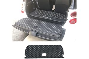 ALIEDA Copribagagliaio per Auto in Pelle Impermeabile, Per Smart Fortwo 451 453, Tappetino Bagagliaio Portiera Posteriore, Cuscino Box Portellone Posteriore, Accessori Interni Antisporco,451