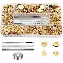 Kit 24 Boutons Pression En Laiton Φ17mm - Avec Outils Pour Cuir, Veste, Sac à Main