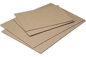 YOUNIKAT Set di 10 pezzi di cartone ondulato, formato A3, dimensioni extra, 43 x 31 cm, spessore 2 mm, marrone, ondulato, per fai da te, materiale di imballaggio stabile, cartone resistente I AZ_091