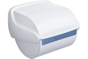 TATAY Olympia Porte-rouleau avec couvercle, en Polypropylene (PP), Couleur Blanc. Dimensions 15.3 x 13.5 cm