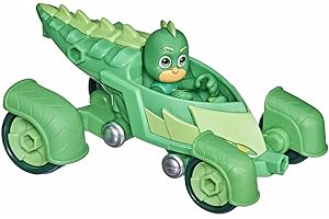 PJ MASKS Gekko-Mobile Preschool Toy, Gekko Car with Gekko Action Figure for Kids Ages 3 and Up
