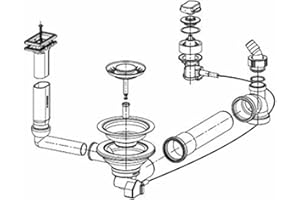 EPICING Ab- und Überlaufgarnitur für Franke Spülen Euroform EFG 614-78, EFG 681, EFX 681, Strata STG 614 und Liebera LIX 681 / Excenterventil / Ersatzteil / Ablaufgarnitur