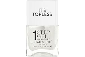 ‎NAILS INC Nails Inc Topless Sydney (weißer Schimmer) – Gel-Nagellack ohne UV – 1-Schritt-Maniküre mit ca. 8 Tagen Halt – Schnelltrocknend, vegan & 21-free – Für Kinder & Erwachsene – ohne Base Coat & Top Coat