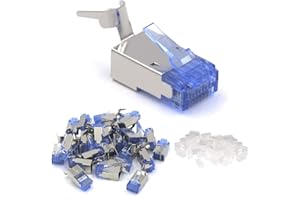 VCE (Gen 1) 25-pak Cat7 ekranowane złącze RJ45 Cat6A wtyczka modułowa niebieska