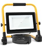 Profi LED Arbeitsleuchte 36W 2450 Lumen Baustellenlampe Fluter mit Steckdose 3kW