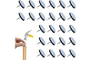 QOMJUFA 24 pattini per sedie in teflon, pattini per mobili rotondi, pattini per sedie a spillo, proteggono pavimenti, sedie e tavoli