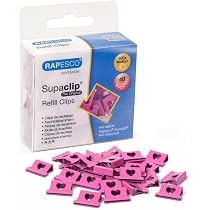 Rapesco 1334 Supaclip 40 Refills - Hearts, Pack of 100 - Pink ...