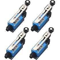 6 Stuks ME-8108 Eindschakelaars – Verstelbaar Met Rol, Zelfherstellend, NC/NO – Voor CNC-frees En Elektrische Besturing – Aluminiumlegering