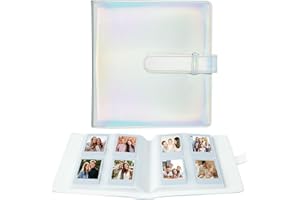 CREFOTU 256 Pockets Photo Album for Fujifilm Instax Mini LiPlay 12 11 90 70 9 8+ 8 7S Instant Camera/Mini Link SP-1 Printer, Polaroid Snap Touch PIC-300 Z2300 Mint Camera Printer (Magic Silver)