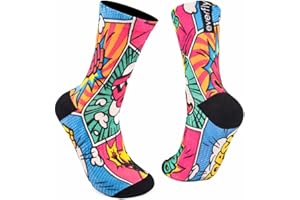 Everfly Calcetines Crossfit Calcetines Hombre Divertidos Mujer Media Caña Deporte Gimnasio Padel Baloncesto Ciclismo Running Futbol Senderismo Tecnico Amortiguacion Colores Regalo Ropa