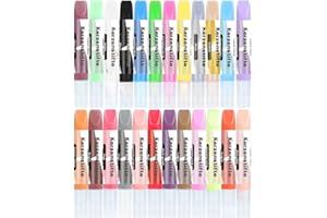 Neuytiky 24 Pièces Candle Pen Set,10ML Ensemble de Peinture Acrylique,Crayons De Cire pour Bougies,Premium Bougie Stylos,pour Peinture DIY,Décoration et La Personnalisation des Bougies
