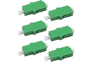 SRLWMYI 6 Stück Glasfaser Adapter Buchse LWL Kupplung (LC/A,PC) Female Simplex Monomode für Monomode-Kabel Plug and Play-Lösung für schnelle Verkabelung in Netzwerken Rechenzentren und FTTH Anwendungen