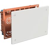 FAMATEL - Recessed box | Lid with screws | Without cones | 205x130x45 | Orange