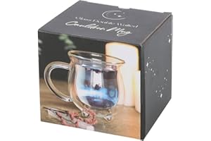 Something Different Wholesale Taza de brujería moderna: Caldero de vidrio transparente de doble pared - Cerveza aislada de la Bruja Blanca