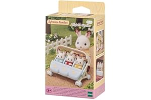 Sylvanian Families - La poussette triple - 5533 - Meubles et Accessoires Poupée - Mini Poupées