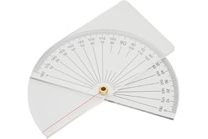 JONLAKI Goniomètre D'articulation, Goniomètre D'articulation de Doigt, Goniomètre en Plastique Transparent à 360 Degrés, Outil de Goniomètre de Mesure Précise de L'échelle
