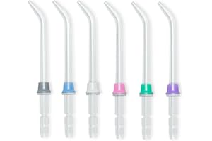 YXIING 6 Pcs Water Flosser Heads Compatible with Waterpik, Replacement Heads, Flosser Replacement Tips Parts, Refill Heads for Oral Irrigator Dental Flosser Wp100 Wp250 Wp300 Wp450 Wp660 Wp900