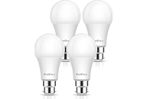 EvaStary 100W Bayonet Light Bulbs, 13W B22 LED Bayonet Bulbs Daylight White 6000K, BC A60 GLS Frosted Energy Saving Light Bulbs Bayonet, Non-dimmable, 4 Pack