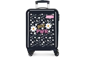 Enso Girl Power Trolley cabina Azzurro 38x55x20 cms Rigida ABS Chiusura a combinazione numerica 34L 2,6Kgs 4 doppie ruote Bagaglio a mano