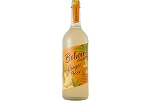 Belvoir Farm Ginger Beer-Fresh Root Ginger & Juice | Fiery Ginger Kick | Traditional Family Recipe | 100% Natural Ingredients | Suitable for Vegetarians & 6 x 750ml Bottles,Packaging May Vary