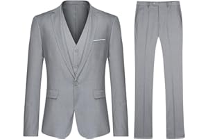 YOUTHUP Costume Homme 3 Pièces Slim Fit Customes Mode Affaires