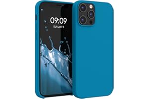 kwmobile Carcasa Compatible con Apple iPhone 12 Pro MAX Funda - Case TPU y Silicona antigolpes - Apto Carga inalámbrica - Azul océano