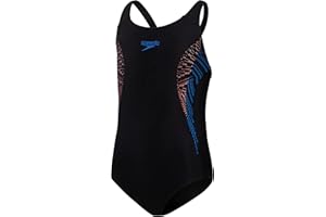 Speedo Junior Girl's Plastisol Placement Muscleback Swimsuit