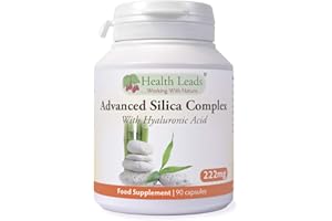HEALTH LEADS ...WORKING WITH NATURE Advanced Silica Complex, High Strength Natural Silica from Bamboo Extract, Zinc Selenium and Biotin contributes to The Maintenance of Normal Hair, Skin and Nails, No Magnesium Stearate, 90 Capsules