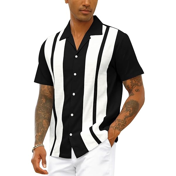 Visesunny Chemise De Bowling Hawaïenne à Manches Courtes Pour Homme, Coupe Classique, Pour L'été, La