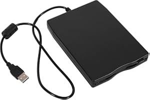 Jcevium - Lector de disquetes externo y portátil, con conexión USB de 3,5 pulgadas, 1,44 MB FDD USB Stick Plug and Play para PC Windows 98, SE Windows XP, Vista, Mac, de color negro