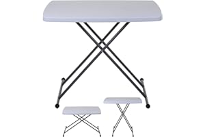 MARKO FURNITURE Marko Folding Side Table 3 Height Adjustable Camping Outdoor Garden BBQ Blow Moulded