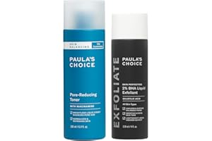 Paula's Choice RESTAURER + CLAIR - SKIN BALANCING Lotion Tonique Visage & SKIN PERFECTING 2% BHA Lotion Exfoliant -Reduire les Pores et aux Points Noirs - Acide Salicylique - Peaux Mixtes à Grasses