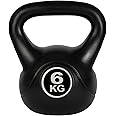 POWRX - Kettlebell 4 kg, 6 kg, 8 kg, 10 kg, 12 kg + PDF workout (Nero)
