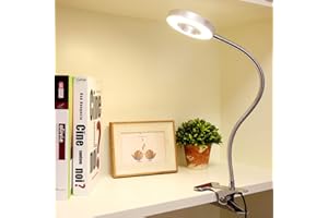 ‎DINGLILIGHTING DINGLILIGHTING DLLT Leselampe Buch Klemme, 6W LED Klemmlampe Bett, 360° flexibler Schwanenhals, 480LM, Augenschutz USB Leselicht mit 2 Lichtfarben Kaltweiß/Warmweiß für Lesen Studieren Kinderzimmer…