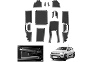 [Facelift 2025] GAFAT Nuovo Dacia Spring Electric EV 2025 2026 Tappetini Antiscivolo, Tappetino in Gomma per Console Centrale, Supporto Bicchieri, Cuciture Porte, Dacia Spring 2025 Accessori (Bianco)