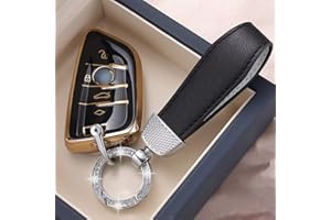 ontto Funda para llave de coche compatible con BMW X1 F48 X2 X3 X5 X7 F15 X6 F16 X5M G30 G11 2 5 7 218i 530Li 750i llavero TPU llavero caja de llaves 4 teclas negro A