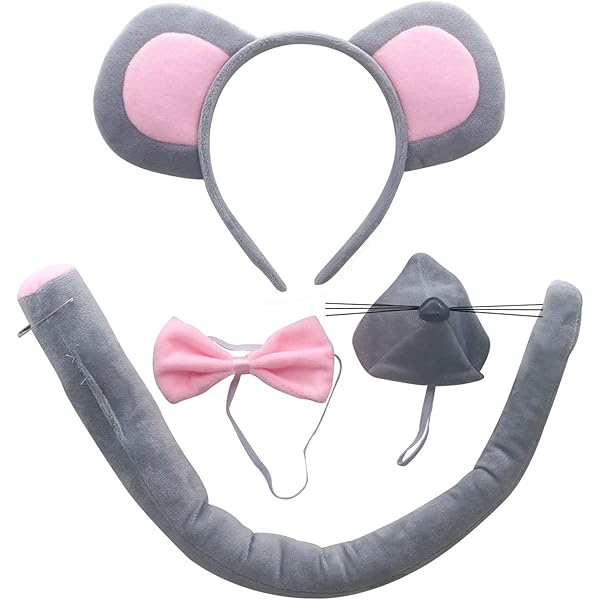 Fascia Per Orecchie Da Topo 2 Pezzi - Costume Animali Per Halloween E Carnevale - Foto 5