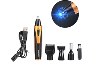 SEMME Men and Women Nose Hair Trimmer,Stainless Steel Water Resistant Rechargeable Hair Clippers Cordless Removal Kit for Nose, Ear, Beard, Sideburn, Eyebrow