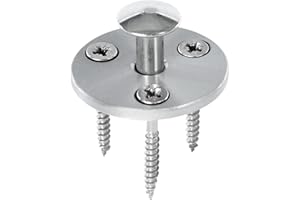 Piton Douille Rétractable + 3 Vis | pour Fixation bâche Couverture de Piscine sur Plage Bois | Alu/INOX | Unité - POOLCO