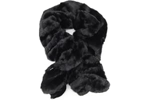 QUEEN HELENA Sciarpa Calda Scollo Morbida Invernale con Pelo Peluche Elasticizzata Girocollo Pelosa con Elastico Donna SC01