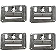 terasabtera PVC Wall Panel WPC Louver Cladding Clips GI Galvanized Iron Steel Clamp Buckle Interlocking Hanging Bracket Silver Furniture Fixing for Integrated Panels Pack of 100 Pieces