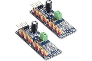 Hailege 2pcs PCA9685 16 Channel IIC I2C 12-Bit PWM Servo Motor Drive Module for Robort