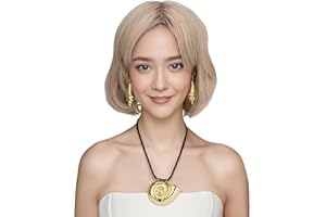FVCENT Conch Necklace Earrings Set Octopus Sea Witch Pendant Necklace Choker for Women Chain Leather Cosplay Costume.