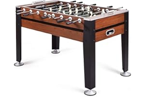 COSTWAY 54" Football Table, Free Standing Foosball Game with Bead Style Scoring Device, Competition Sized Soccer Arcade for Adults, Kids, Indoor Room Sport