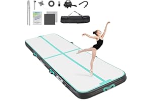 FBSPORT Colchoneta Gimnasia Hinchable 3 4 5 M, 10/20 cm de Espesor Tumbling Mats con Bomba de Aire y Bolsa de Transporte, Training Mat Para el Hogar/Yoga/Al Aire Libre/Tumbling/Gym/Cheerleading/Agua