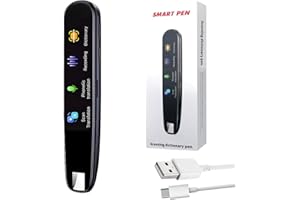 cimsfcor Scan-Übersetzer-Stift, mehrsprachiger tragbarer Übersetzer, 112 Sprachen, Sprachübersetzer, kabelloser Sprachübersetzer mit 2,23-Zoll-Bildschirm für Studenten, Reisende, Geschäftsleute