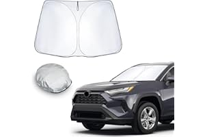 CDEFG Compatible con Toyota RAV4 XA50 2019-2024 2025 Parasol Coche Delantero Parabrisas Protector Plegable con Gran Pantalla Anti UV Rayos Mejor Fresco-Parasol RAV4 Accesorios